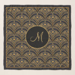 Elegantes Gold Black Pattern Monogram Modern Schal<br><div class="desc">Das elegante Gold Black Pattern Monogram Modern Scarf besticht durch ein elegantes Design,  das sich in jedem Moment gut anziehen lässt. Es ist ein ausgezeichnetes Geschenk für diese besondere Person in Ihrem Leben. Auch für Dekor oder Kopfbedeckung oder Krawatte.</div>