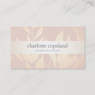 Elegantes Gold Blätter Beauty Salon & Wellness-Cen Visitenkarte