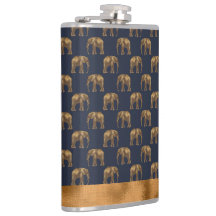 Elegantes Gold Blue Elephant Chic Hübsch Cool