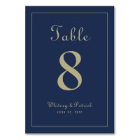 Elegantes Gold Blue Hochzeit Empfang formales Aben