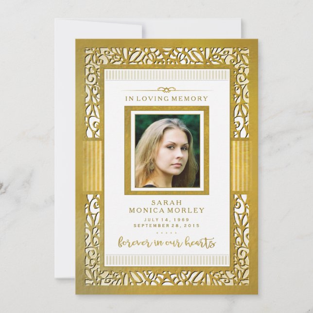 Elegantes Gold Border Foto Vielen Dank - vielleich Dankeskarte (Vorderseite)