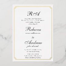 Elegantes Gold Borders Classic Monogramm