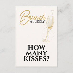 Elegantes Gold Brunch & Bubbly Brautabschiedsschil Begleitkarte