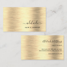 Elegantes Gold Brushed Metallic Monogram Name Scri