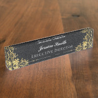 Elegantes Gold Business Beruflich Monogram