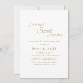Elegantes Gold Calligraphy Housewarming Party Einladung