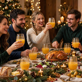 Elegantes Gold-Christmas-Schneeflocken-Muster Weinglas Ohne Stiel