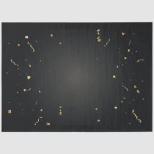Elegantes Gold Confetti Black Tissue Seidenpapier