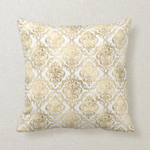 Elegantes Gold Damask Kissen