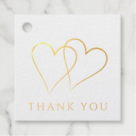 Elegantes Gold Danke, dass Sie Foil Gefälligkeitst Geschenkanhänger