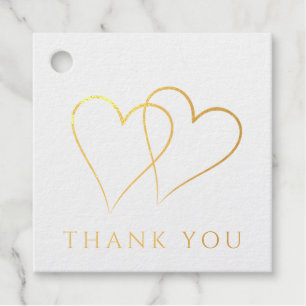 Elegantes Gold Danke, dass Sie Foil Gefälligkeitst Geschenkanhänger