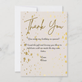 Elegantes Gold Dankeschön Card Dankeskarte