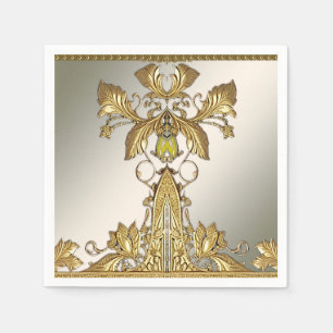 Elegantes Gold Decorative Flornadeln Serviette
