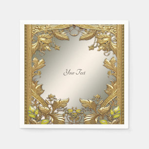 Elegantes Gold Decorative Flornadeln Serviette