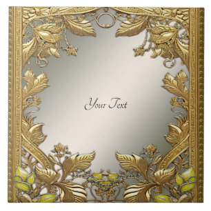 Elegantes Gold Decorative Keramik Fliese