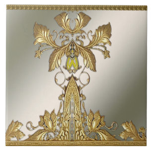 Elegantes Gold Decorative Keramik Fliese
