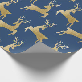 Elegantes Gold Deer Weihnachtswrapping Paper Geschenkpapier
