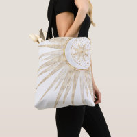 Elegantes Gold Doodles Sun Moon Mandala Design
