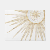 Elegantes Gold Doodles Sun Moon Mandala Design