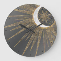 Elegantes Gold Doodles Sun Moon Mandala Design