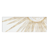Elegantes Gold Doodles Sun Moon Mandala Design