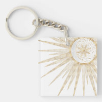 Elegantes Gold Doodles Sun Moon Mandala Design