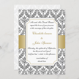 elegantes Gold, düstere Hochzeitseinladung Einladung