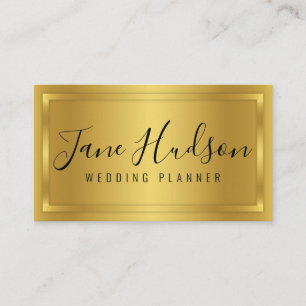 Elegantes Gold Einfaches Minimalistisches Editierb Visitenkarte