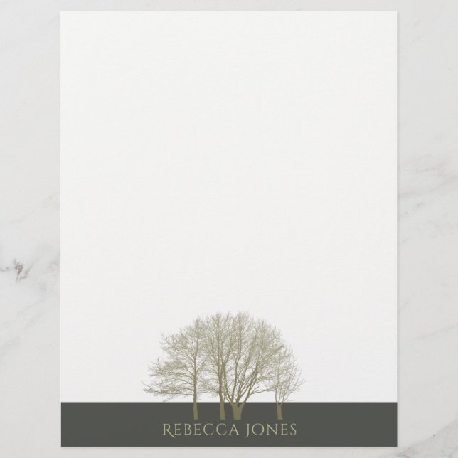 ELEGANTES GOLD FALL AUTUMN BAUM MONOGRAM (Vorderseite)