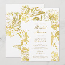 Elegantes Gold Floral Brautparty