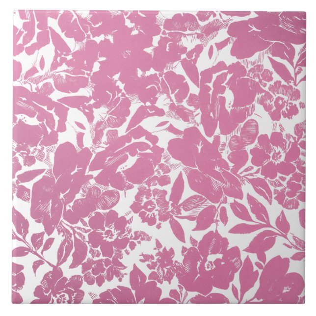 Elegantes Gold Floral Design mit feinem Schwarz Fliese (Vorderseite)