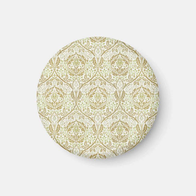 Elegantes Gold Floral Muster Magnet (Vorne)