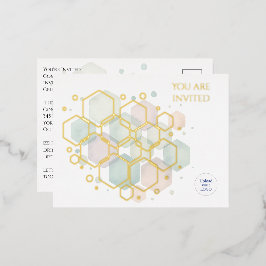 Elegantes Gold Foil Corporate Party Minimalistisch Folie Einladungspostkarte