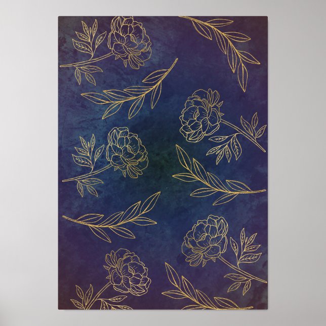 Elegantes Gold Foil Design für eine luxuriöse Touc Foliendrucke (Vorderseite)