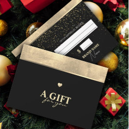 Elegantes Gold Foil und Black Gift Certificate