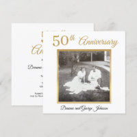 Elegantes Gold Foto 50. Hochzeitstag