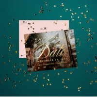 Elegantes Gold-Foto Save the Date