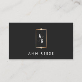 Elegantes Gold Frame Monogramm Modernes Vintages S Visitenkarte