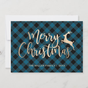 Elegantes Gold Fröhliche Weihnachten Schwarz & Bla
