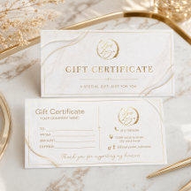 Elegantes Gold-Geschenkgutschein | Luxus 