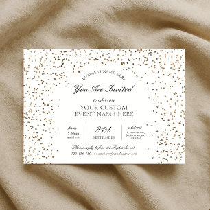Elegantes Gold Glitter Business Gala-Dinner-Event Einladung