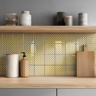 Elegantes Gold-Glitter-Herringbone-Schachbrettmust Fliese
