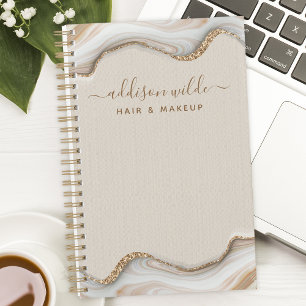 Elegantes Gold-Glitter-Marmor-Achat Modern Chic Planer