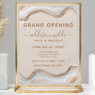 Elegantes Gold Glitter Marmor Achat Modernes Flugb Flyer