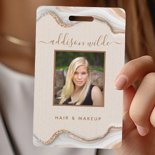 Elegantes Gold Glitter Marmor Achat Salon ID Abzei Ausweis