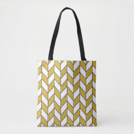 Elegantes Gold Glitzer Herringbone Zickzack Muster
