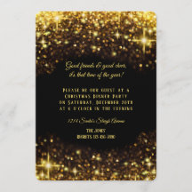 Elegantes Gold Glitzer Weihnachtsabend Party