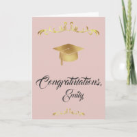 Elegantes Gold Gratulations Absolvent Abschluss