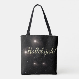 Elegantes Gold 'Hallelujah!' Starry Black Holiday