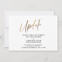 Elegantes Gold Handwriting - Hochzeitsupdate versc
